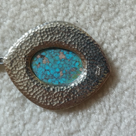Stone and metal pendant with 925 silver chain - Picture 4 of 6